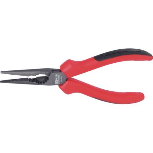 KS Tools Félkerekcsőrű ( rádiós ) fogó, kétkomponensű nyél 170 mm, vágóéllel
