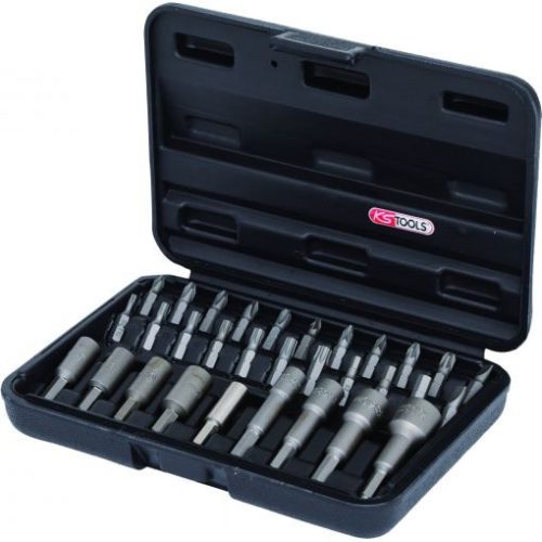 KS Tools Bit készlet, 1/4" + Bit dugókulcs, 1/4" 31 részes 6-13 PH+PZ+TX+SW