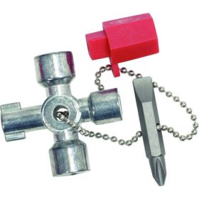   KS Tools Kapcsolószekrény kulcs, 4 ágú #6/7/8 Háromszög 9, Bit PH2