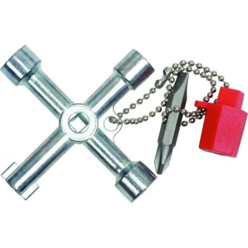 KS Tools Kapcsolószekrény kulcs, 4 ágú #6/7/8 Háromszög 7-9, Bit PH2
