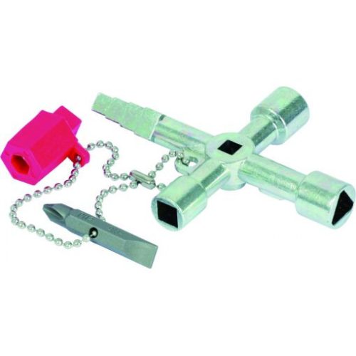 KS Tools Kapcsolószekrény kulcs, 4 ágú #5/7/8 Háromszög 9-10 Bit PH2