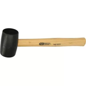 KS Tools Gumi kalapács, fa nyél, fekete 54 mm, 0,30 kg