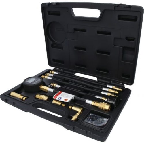 KS Tools Kompresszió méro készlet, digitális Benzines motorokhoz,  0-20 bar