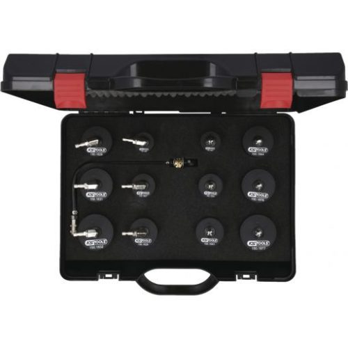 KS Tools Töltőlevegő rendszer ellenörzo készlet 13 részes, bajonettcsatlakozós turbófeltöltőhöz