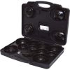 KS Tools Olajszűrő leszedő dugókulcs készlet 16 részes, 3/8", 76-108mm, 10/14/18 sarkos