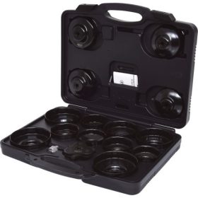   KS Tools Olajszűrő leszedő dugókulcs készlet 16 részes, 3/8", 76-108mm, 10/14/18 sarkos