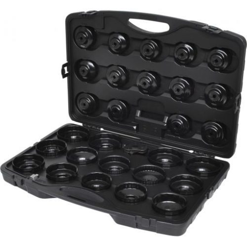 KS Tools Olajszűrő leszedő dugókulcs készlet 30 részes, 3/8", 65-108mm, 10/14/18 sarkos