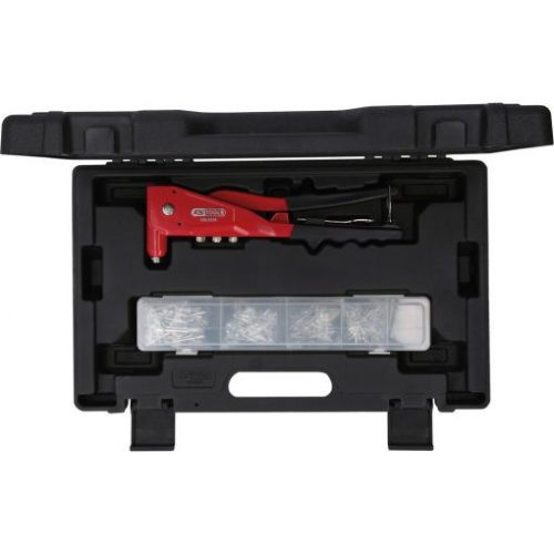 KS Tools Kézi szegecshúzó fogó készlet+ 200 db alu szegecs 2,4-4,8mm alu/acél