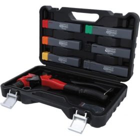   KS Tools Univerzális kézi anyaszegecselo klt. 360°-ban forg M3,4,5,6-os behúzóval/acél 2,4-4,8/alu2,4-4,8 lemezkivágó funkcióval, 3 az 1-ben