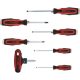 KS Tools Csavarhúzó klt. lapos + PH, üthető végu, kétk.nyél 7 részes 4FL+2PH+T-nyél