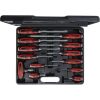 KS Tools Csavarhúzó klt. lapos +PH, hatszög szár, kétk.nyél 13 részes T-sz+6FL+6PH, üthető, Műanyag dobozban ERGOTORQUEplus