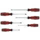 KS Tools Csavarhúzó készlet, lapos + PZ, kétkomponensű nyél 6 részes 3FL+3PZ, üthető