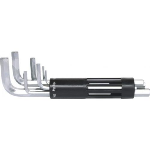 KS Tools Hatszögkulcs készlet hosszú, krómozott AF 5/64"-3/8"  8 részes  3 az 1-ben tartóval Méretek:5/64-3/32-1/8-5/32-3/16-1/4-5/16-3/8