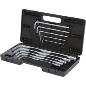   KS Tools Hatszögkulcs készlet extra hosszú, gömbvégű 3,0-17 mm 10 részes, krómozott Méretek:3-4-5-6-7-8-10-12-14-17