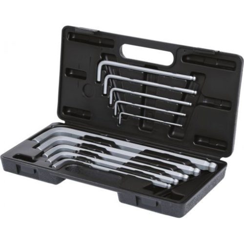 KS Tools Hatszögkulcs készlet extra hosszú, gömbvégű 3,0-17 mm 10 részes, krómozott Méretek:3-4-5-6-7-8-10-12-14-17