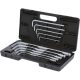 KS Tools Hatszögkulcs készlet extra hosszú, gömbvégű 3,0-17 mm 10 részes, krómozott Méretek:3-4-5-6-7-8-10-12-14-17