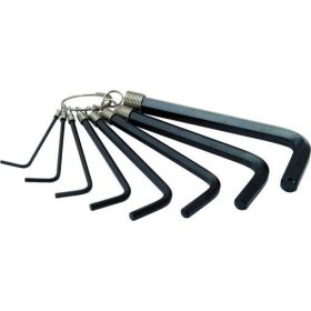   KS Tools Hatszögkulcs készlet rövid, barnított ( gyurun ) 2,0-10 mm  8 részes Méretek:2-2,5-3-4-5-6-8-10