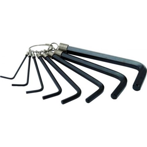 KS Tools Hatszögkulcs készlet rövid, barnított ( gyurun ) 2,0-10 mm  8 részes Méretek:2-2,5-3-4-5-6-8-10