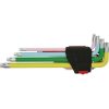 KS Tools TORX kulcs készlet, extra hosszú, színkódolt TX 8-80   14 részes összecsukható tartó Méretek:TX8-10-15-20-25-27-30-40-45-50-55-60-70-80