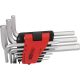KS Tools Hatszögkulcs készlet rövid, krómozott AF 1/16"-3/8" 9 részes, összecsukható tartó Méretek:1/16-5/64-3/32-1/8-5/32-3/16-1/4-5/16-3/8