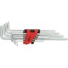 KS Tools TORX kulcs készlet, extra hosszú, krómozott TX10-50   9 részes összecsukható tartó Méretek: TX10-15-20-25-27-30-40-45-50