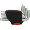 KS Tools TORX BO kulcs készlet, rövid, krómozott TX10-50 BO  9 részes összecsukható tartó Méretek:TB10-15-20-25-27-30-40-45-50