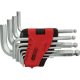 KS Tools Hatszögkulcs készlet rövid, gömbvégű AF 1/16"-3/8"  10 részes összecsukható tartó Méretek:1/16-5/64-3/32-1/8-5/32-3/16-7/32-1/4-5/16 3/8-