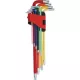 KS Tools TORX kulcs készlet, extra hosszú, színkódolt TX10-50   9 részes összecsukható tartó Méretek: TX10-15-20-25-27-30-40-45-50