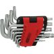 KS Tools TORX BO kulcs készlet, rövid, krómozott TX 8-50 BO  10 részes összecsukható tartó Méretek:TB8-10-15-20-25-27-30-40-45-50