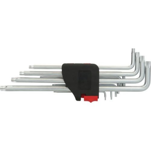 KS Tools TORX kulcs készlet, extra hosszú, krómozott TX 8-50  10 részes összecsukható tartó Méretek: TX8-10-15-20-25-27-30-40-45-50