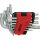 KS Tools TORX kulcs készlet, rövid, krómozott TX 8-50  10 részes összecsukható tartó Méretek:TX8-10-15-20-25-27-30-40-45-50