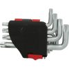 KS Tools TORX kulcs készlet, rövid, krómozott TX 8-50  10 részes összecsukható tartó Méretek:TX8-10-15-20-25-27-30-40-45-50
