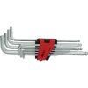 KS Tools Hatszögkulcs készlet extra hosszú, gömbvégű, króm. 1,5-10 mm 10 részes összecsukható tartó Méretek: 1,5-2-2,5-3-4-5-6-7-8-10mm
