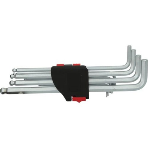 KS Tools Hatszögkulcs készlet extra hosszú, gömbvégű, króm. 1,5-10 mm 10 részes összecsukható tartó Méretek: 1,5-2-2,5-3-4-5-6-7-8-10mm