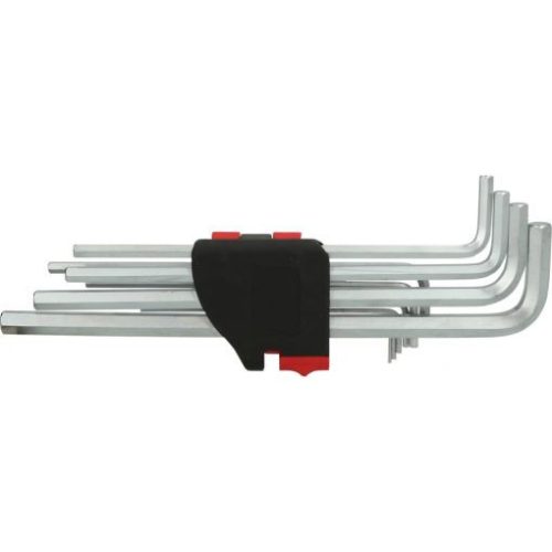 KS Tools Hatszögkulcs készlet extra hosszú, krómozott AF 1/16"-3/8" 10 részes, összecsukható tartó Méretek:1/16-5/64-3/32-1/8-5/32-3/16-7/32-1/4-5/16 3/8