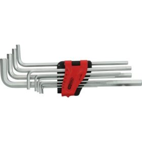   KS Tools Hatszögkulcs készlet extra hosszú, krómozott 1,5-10 mm 10 részes, összecsukható tartó Méretek:1,5-2-2,5-3-4-5-6-7-8-10