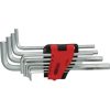 KS Tools Hatszögkulcs készlet hosszú, krómozott AF 1/16"-3/8" 10 részes, összecsukható tartó Méretek:1/16-5/64-3/32-1/8-5/32-3/16-7/32-1/4-5/16 3/8