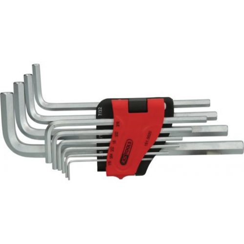 KS Tools Hatszögkulcs készlet hosszú, krómozott AF 1/16"-3/8" 10 részes, összecsukható tartó Méretek:1/16-5/64-3/32-1/8-5/32-3/16-7/32-1/4-5/16 3/8