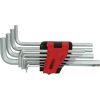 KS Tools Hatszögkulcs készlet hosszú, krómozott 1,5-10 mm 10 részes, összecsukható tartó Méretek:1,5-2-2,5-3-4-5-6-7-8-10