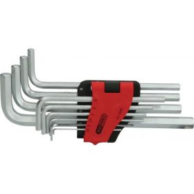   KS Tools Hatszögkulcs készlet hosszú, krómozott 1,5-10 mm 10 részes, összecsukható tartó Méretek:1,5-2-2,5-3-4-5-6-7-8-10