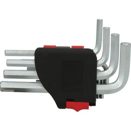 KS Tools Hatszögkulcs készlet rövid, krómozott AF 1/16"-3/8" 10 részes, összecsukható tartó Méretek:1/16-5/64-3/32-1/8-5/32-3/16-7/32-1/4-5/16 3/8