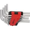 KS Tools Hatszögkulcs készlet rövid, krómozott 1,5-10 mm 10 részes, összecsukható tartó Méretek:1,5-2-2,5-3-4-5-6-7-8-10