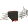 KS Tools TORX kulcs készlet, hosszú gömbvégű, krómozott TX 8-50 10 részes összecsukható tartó Méretek:TX8-10-15-20-25-27-30-40-45-50