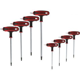   KS Tools TORX BO kulcs készlet, T-nyelű, 2 végu TX 9-40  8 részes Méretek:TX9-10-15-20-25-27-30-40