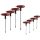KS Tools TORX BO kulcs készlet, T-nyelű, 2 végu TX 9-40  8 részes Méretek:TX9-10-15-20-25-27-30-40