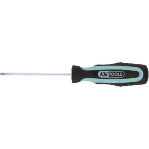 KS Tools Csavarhúzó lapos, kétkomponensű nyél, INOX 100x 6,0x 1,2