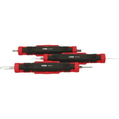 KS Tools Reteszkioldó szerszám készlet 3 részes, lapos és kerek dugaszolókhoz, AMP Tyco