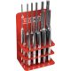 KS Tools Csapszegkiütő készlet, krómozott, rövid+hosszú 18 részes, 2-10 mm