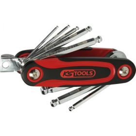   KS Tools Hatszögkulcs készlet, ( bicska ), gömbvégű 2,5-10 mm  8 részes
