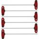 KS Tools TORX kulcs készlet, T-nyelű, extra hosszú TX10-30  6 részes L=375 mm Méretek:TX10-15-20-25-27-30
